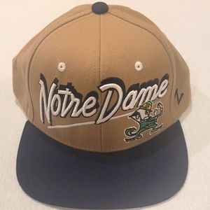 Adjustable Zephyr Brown Notre Dame Fighting Irish cap 6 Panel Flat Snapback Hat